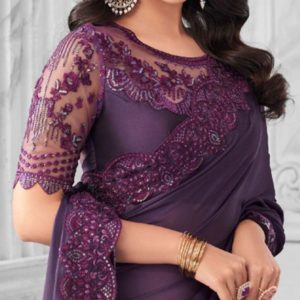 wedding saree jacket design